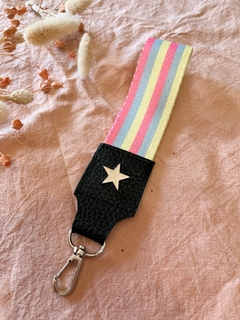 Llavero Largo rayas pastel (negro) - comprar online