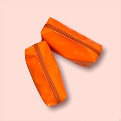 Cartuchera charol naranja