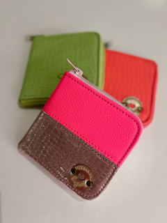 Billetera Perla-Combinada Rosa