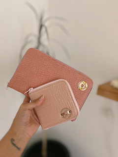 Billetera Perla-Crocco Rosa