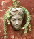 Florero Porta Maceta Macetero Aplique Cemento Cabeza Romana