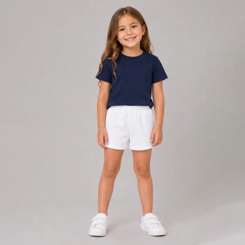 Short de Gabardina Blanco