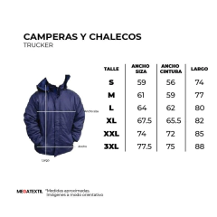 Imagen de Campera De Trabajo Trucker Termica Con cierre desmontable apto para bordado