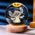 Bola de Cristal 3D Luz Noturna Pikachu, Doraemon, Hello Kitty 6cm