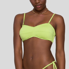 Biquini Top Tomara que caia Cor Matcha Verde Alexa Swim
