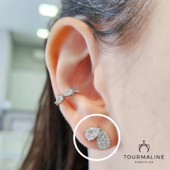 Brinco duas gotinhas verde esmeralda banhado a ouro 18k - comprar online