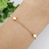 Pulseira bolinhas banhada a ouro 18k