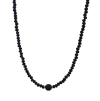 Colar choker de jade preta banhado a ouro 18k