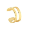 Piercing falso duplo liso banhado a ouro 18k