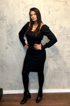 Vestido Justo Canelado - loja online