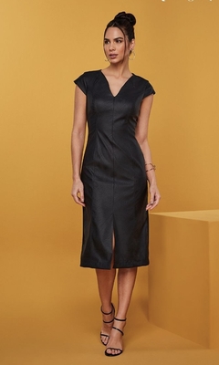 Vestido Mídi PU