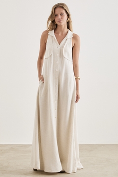 Vestido Longo em Linho