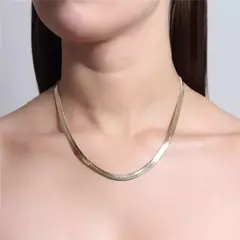 CHOKER FITA DIAMANTADA 0,6 FOLHEADO OURO 18K