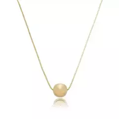 Colar bola média 10MM folheado ouro 18 k