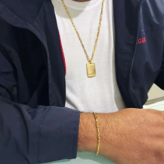 Pulseira de metal masculina elo cartier na internet