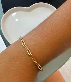 Pulseira Elos Retangulares P - regulável ate 19 cm na internet