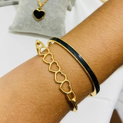 Bracelete Resinado Delicado - Preto - comprar online