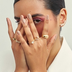 ANEL INFINITO FOLHEADO OURO 18K na internet