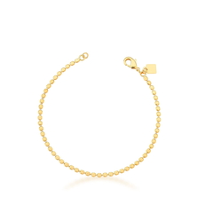 TORNOZELEIRA BOLINHAS CHAPADAS SEMIJOIA FOLHEADO OURO