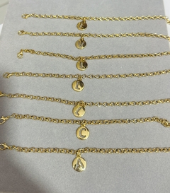 PULSEIRA ELO PORTUGUES PERSONALIZADA COM INICIAL - Nanda Silva Design