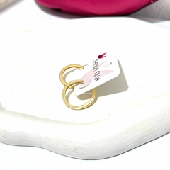 BRINCO ARGOLA CLICK CRAVEJADO FOLHEADO A OURO 18K - comprar online