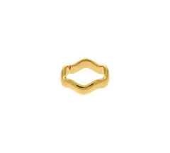 Anel Ondas - Dourado
