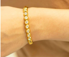 Bracelete Deslumbre Cravejado Com Pedras Cristal