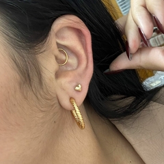 Brinco Argola Media Brilhante