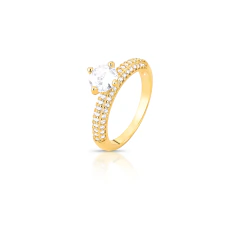 ANEL SOLITARIO LUXO SEMIJOIA - comprar online