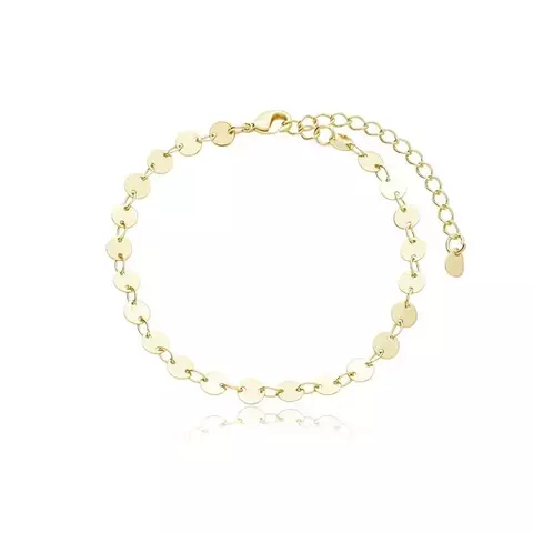 Pulseira medalhas redondas semijoia