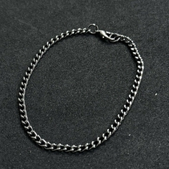 Pulseira masculina corrente ônix - comprar online