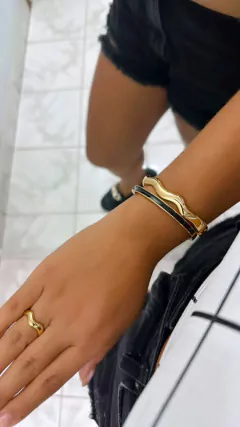 Anel Ondas - Dourado - loja online