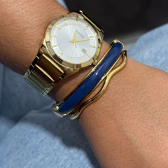 Bracelete Bold resinado azul marinho