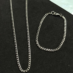 Conjunto básico prata de corrente