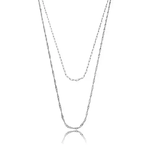 COLAR DUPLO CORRENTES RÓDIO