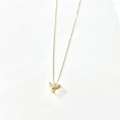 Colar Espírito Santo cravejado semijoia folheado