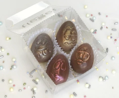 4 Huevitos de Pascuas Caritas Emojis - 45 grs