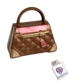 CARTERA Chic & GEMA NATURAL (opciones: corazón de amatista, citrino, cuarzo rosa, cuarzo fumé o cuarzo rutilado -dale click! y mirá todas las fotos-)