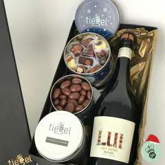 Caja Champagne Boutique IX - Almendras+Pasas+Bombones - comprar online