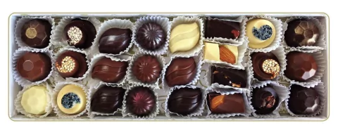 Caja rectangular mediana -25 bombones-