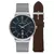 Relógio TECHNOS KIT masculino analógico slim azul GM17AD/T1A