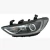 ELANTRA 17/18 FAROL ELET C/MOTOR C/PROJ S/LED LE