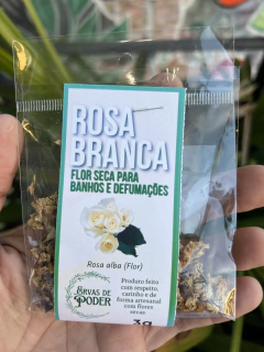 ROSA BRANCA SECA PARA BANHO OU DEFUMAÇÃO