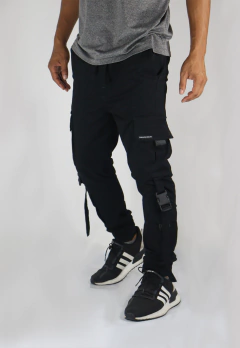 Calça Advanced Cargo Camaleão Urbano Jogger Street Wear Preta na internet
