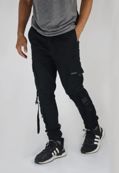 Calça Advanced Cargo Camaleão Urbano Jogger Street Wear Preta - loja online