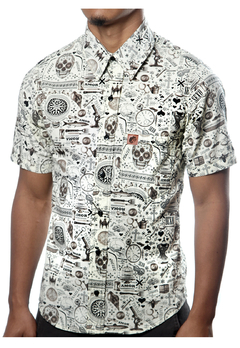 CAMISA ESTAMPADA CAMALEÃO URBANO CAVEIRA EXÓTICA - comprar online