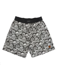 SHORT ESTAMPADO CAMALEÃO URBANO CAVEIRA DIAMOND CÓS MOLETOM