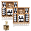 Kit 2 Adega para 15 Garrafas com Porta Rolhas e Taças + Brinde - Cerejeira - comprar online