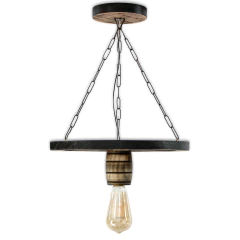 Luminária Pendente Roda de Carroça 33cm - Relic - comprar online
