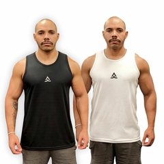 Dose Dupla Regata Base Dryfit UV50+ / PRETA E BRANCA
